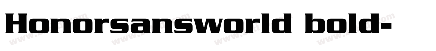 Honorsansworld bold字体转换